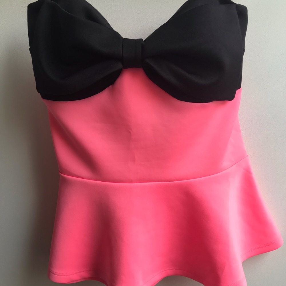 Hot pink tube top